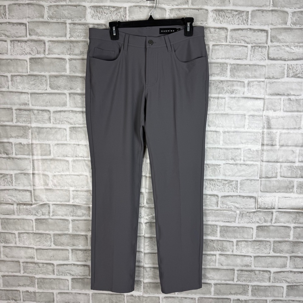 Dunning Golf Performance Stretch Pants Charcoal Gray 32 x30 Five Pocket Trousers